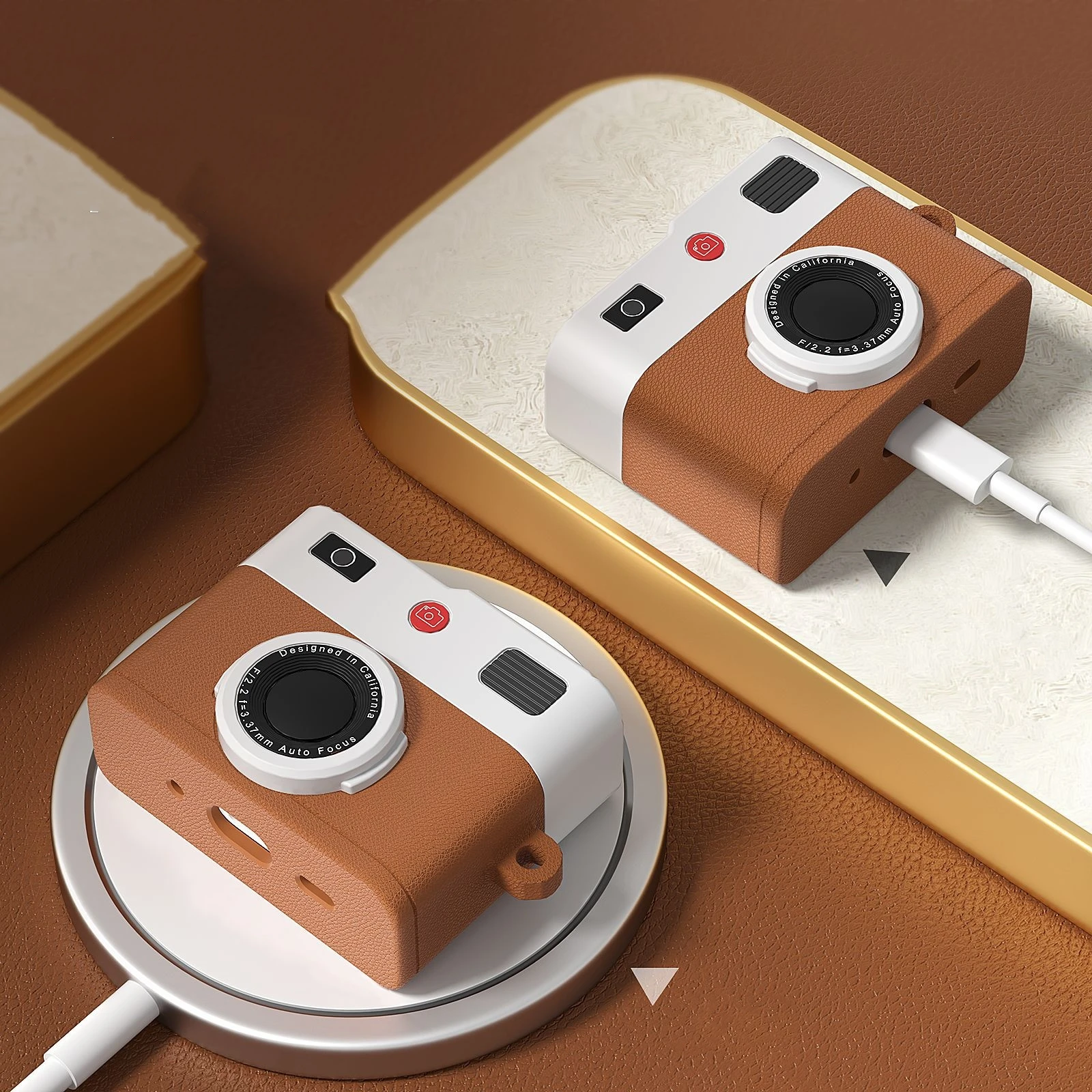 Фото Новинка 2024, наушники в стиле ретро для Камеры Apple Airpods 3, 2, 1 Pro, мягкий силиконовый защитный чехол для наушников, аксессуары для AirPods 4 поколения №2