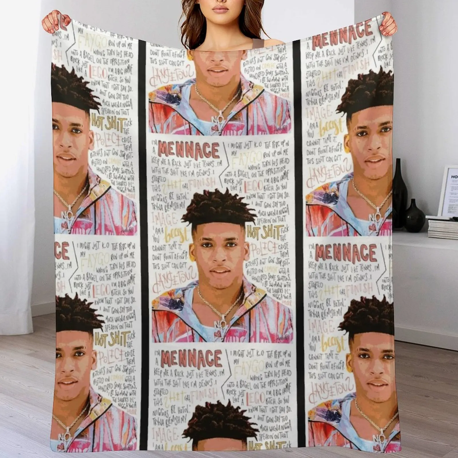 Одеяло NLE Choppa аниме для дивана тонкий спальный мешок декоративные одеяла