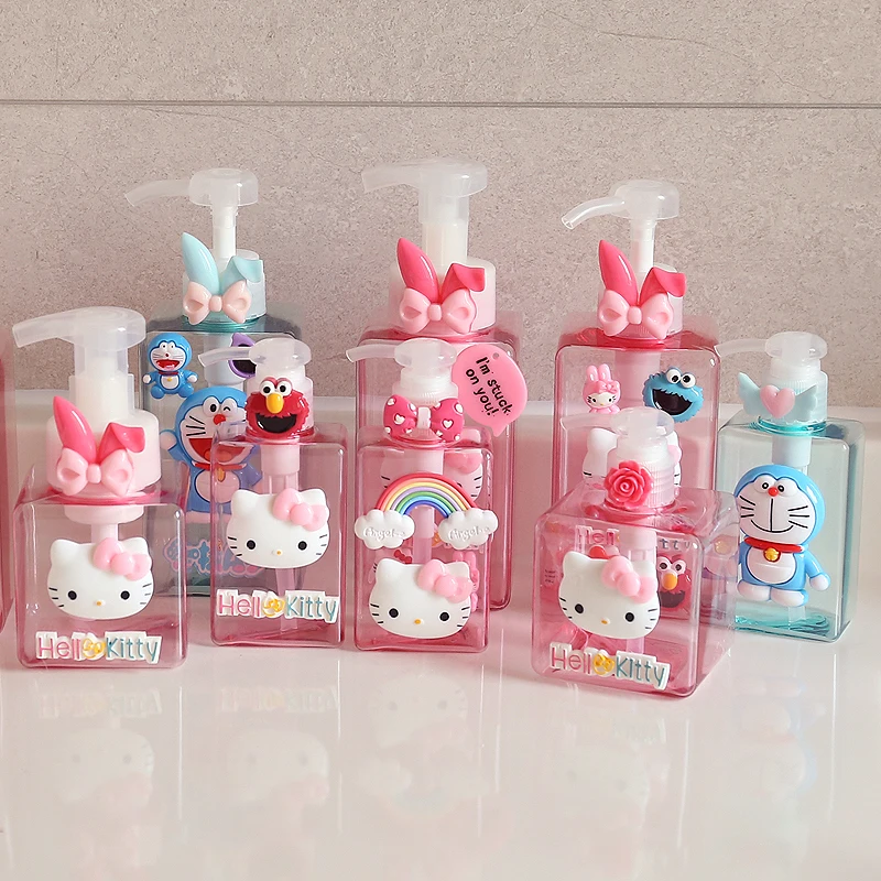 

New Sanrioed Kawaii Anime Kittyed Lotion Bottle Cute Cartoon Press Sub-Bottling Travel Shampoo Shower Gel Hand Sanitizer Bottle