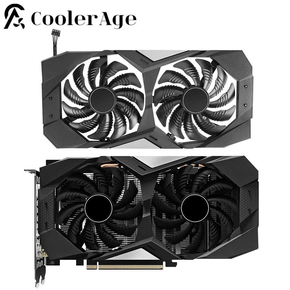 Фото Вентилятор видеокарты для Gigabyte RTX 1660 SUPER OC 6G 88 мм T 129215 Вентилятор охлаждения видеокарты SU RTX1660 №1