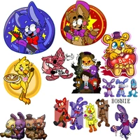 cartoon fnaf game diy t shirt heat transfer patch clothes animals bear rabbit patches for clothing transfer appliques stickers