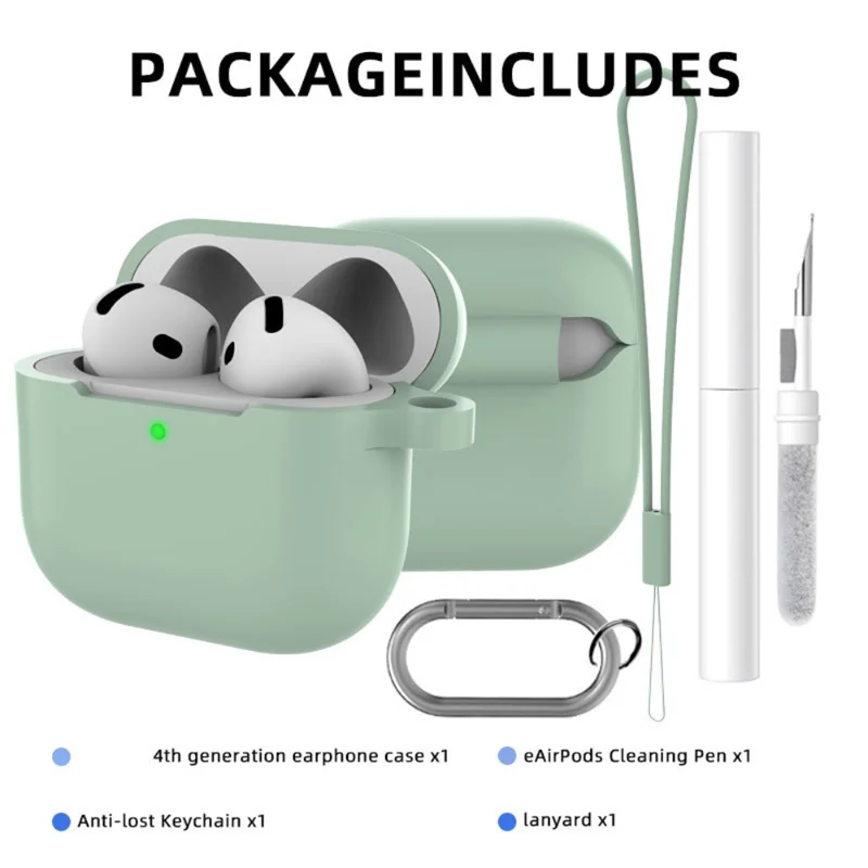 Силиконовый противоударный чехол для наушников Airpods 4