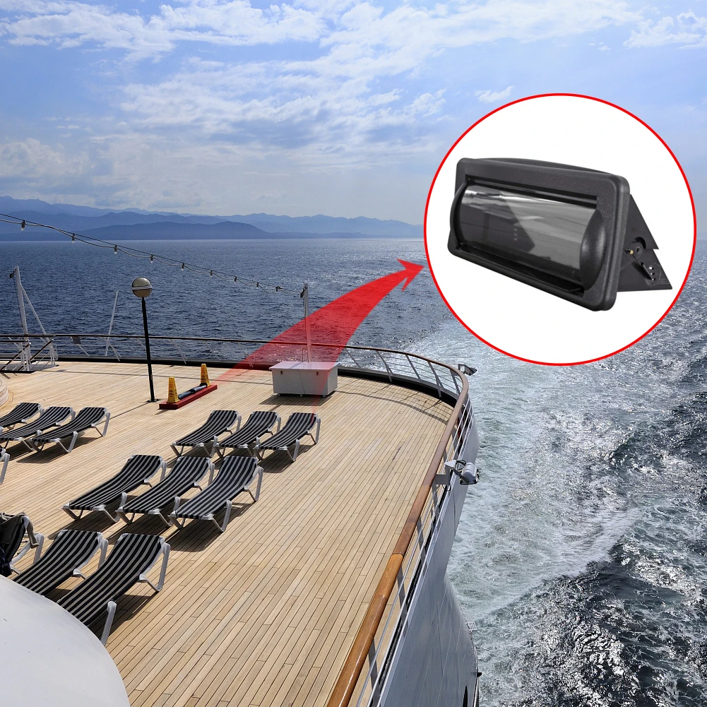 Marine Boat Deck Protective Cover Waterproof Moisture Resistant Pocket Replacement Radio Anti Dust CD Player Frame DVD Black images - 6