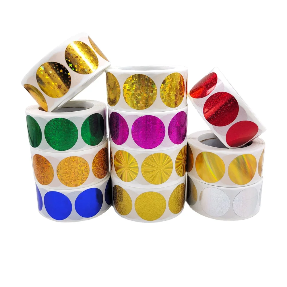 

Color laser sticker decorative envelope sealing sticker Round Heart Decoration Wedding Birthday Party Favor Gift Wrapper Sealing
