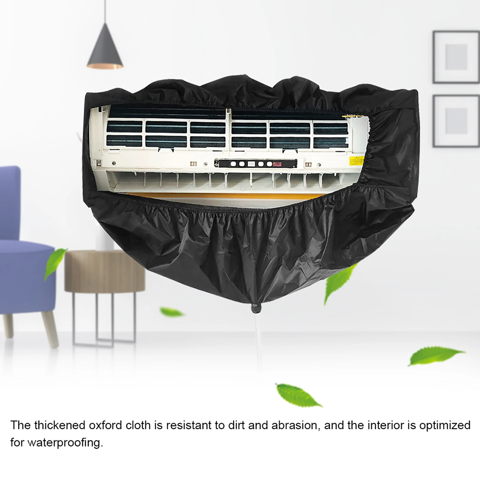 Черная сумка для очистки кондиционера настенная Водонепроницаемая Пылезащитная