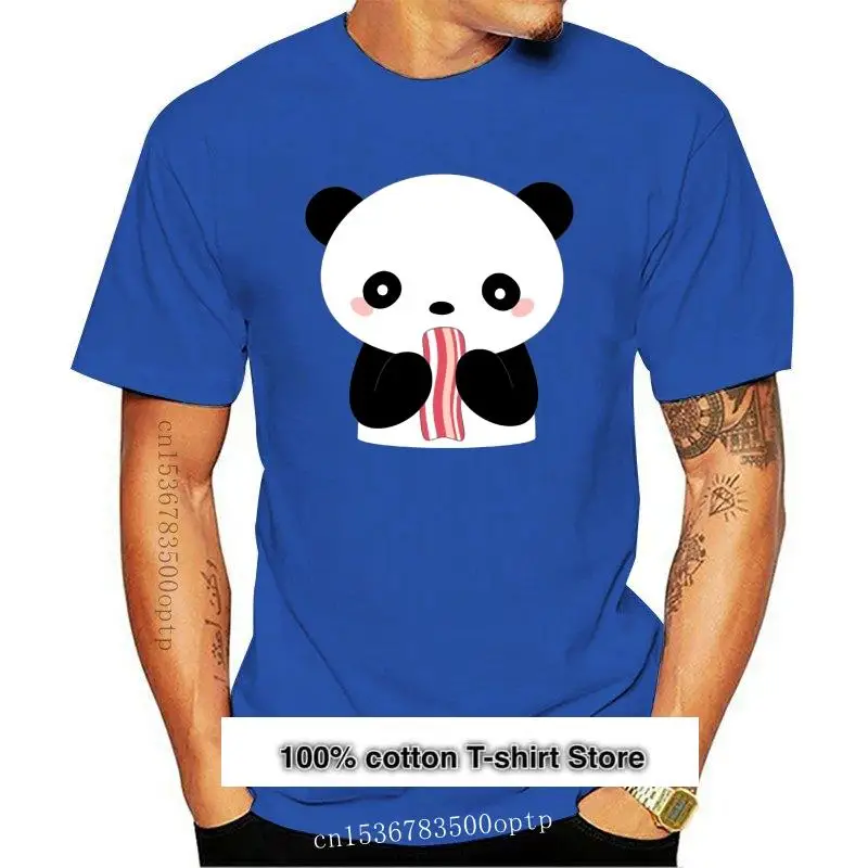 

Camiseta Kawaii Bacon Love Panda para hombre, camisa para mujer, camiseta para mujer