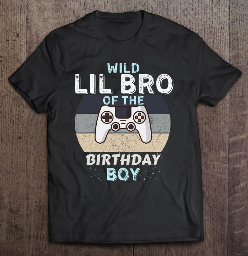 

Футболка Wild Lil Bro Of The Birthday для мужчин и женщин, для видеоигр, для мальчиков, Brother, аниме, футболка для пар