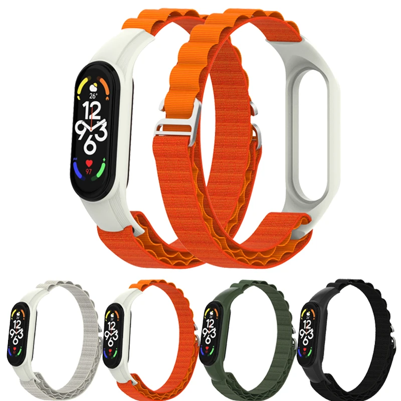 

Alpine Loop Band For Xiaomi Mi band 6 7 Strap Wristband Sport Nylon Replace Bracelet For Mi Band 5 4 3 Smartwatch Belt Correa