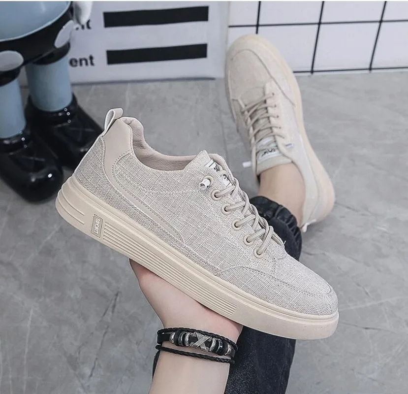 

Мужская Вулканизированная обувь, новинка 2023, модная классическая обувь на платформе, парусиновая обувь для мужчин, мужская повседневная об...