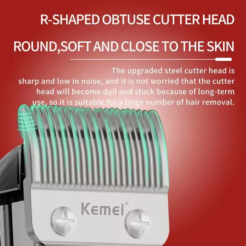 Kemei Профессиональная Беспроводная Мужская Машинка Для Стрижки Волос