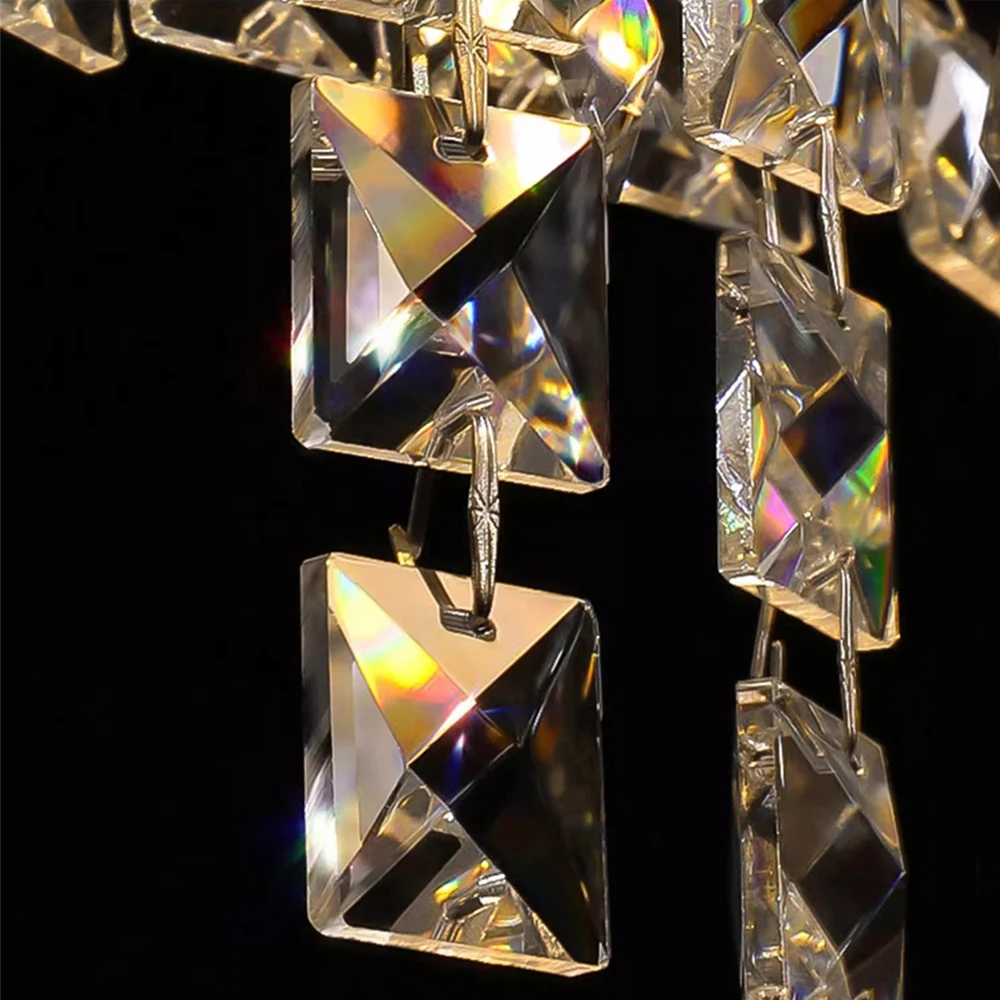 Современная люстра для гостиной прозрачная хрустальная круглая лампы фойе