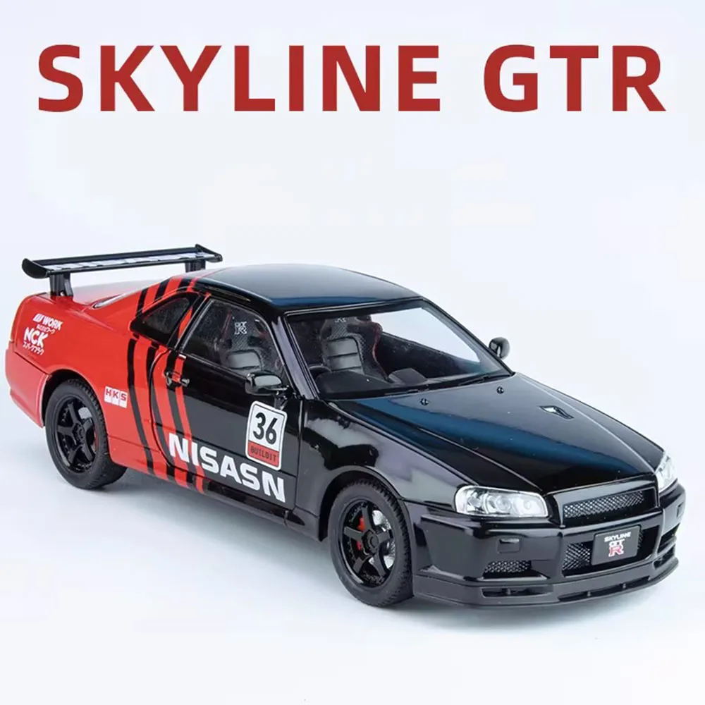 1:24 Nissan SKYLINE GTR Автомобиль Игрушечная модель из сплава литой под давлением