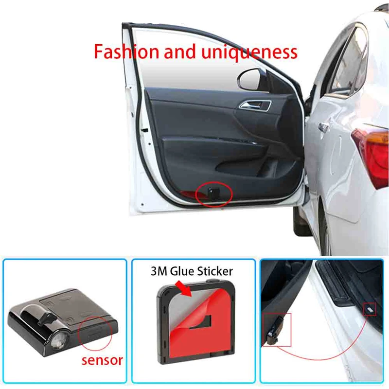 2 шт. светодиодные лампы для проектора дверей автомобиля Peugeot 207 208 301 307 308 407 508 408 5008