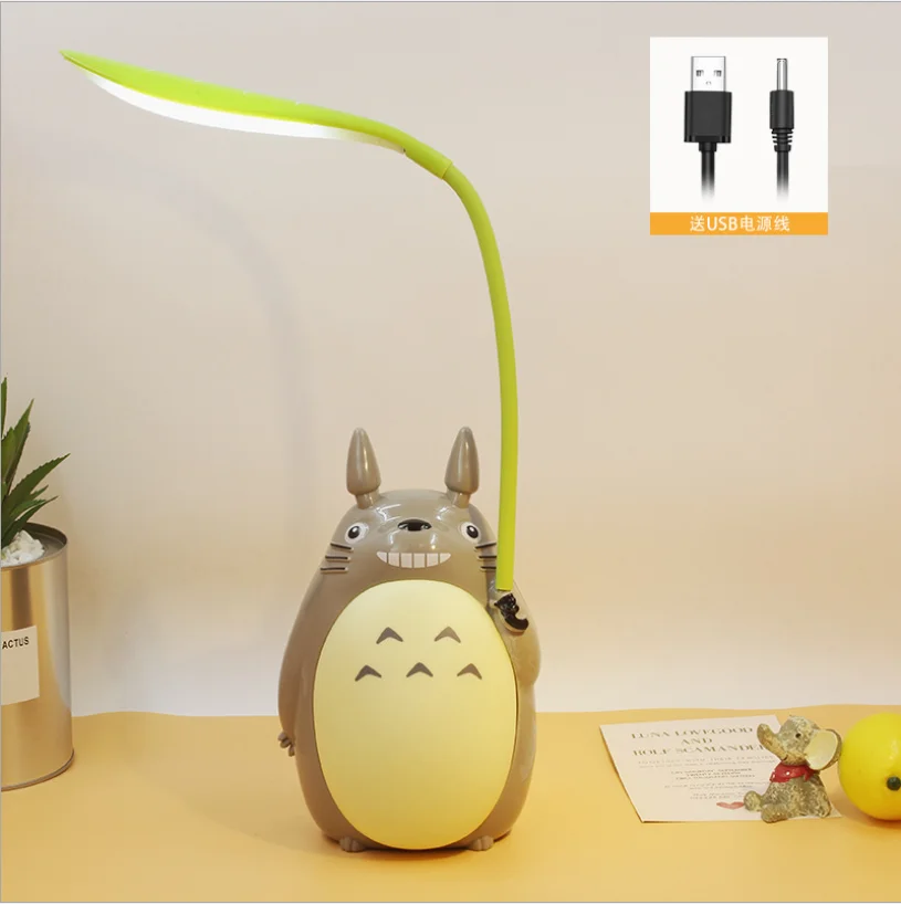 

Totoro Umbrella LED Night Light Kid's Character Lamp USB Charge (White Belly) Bonus Totoro Tumbler Kawaii Gift Kawaii Items