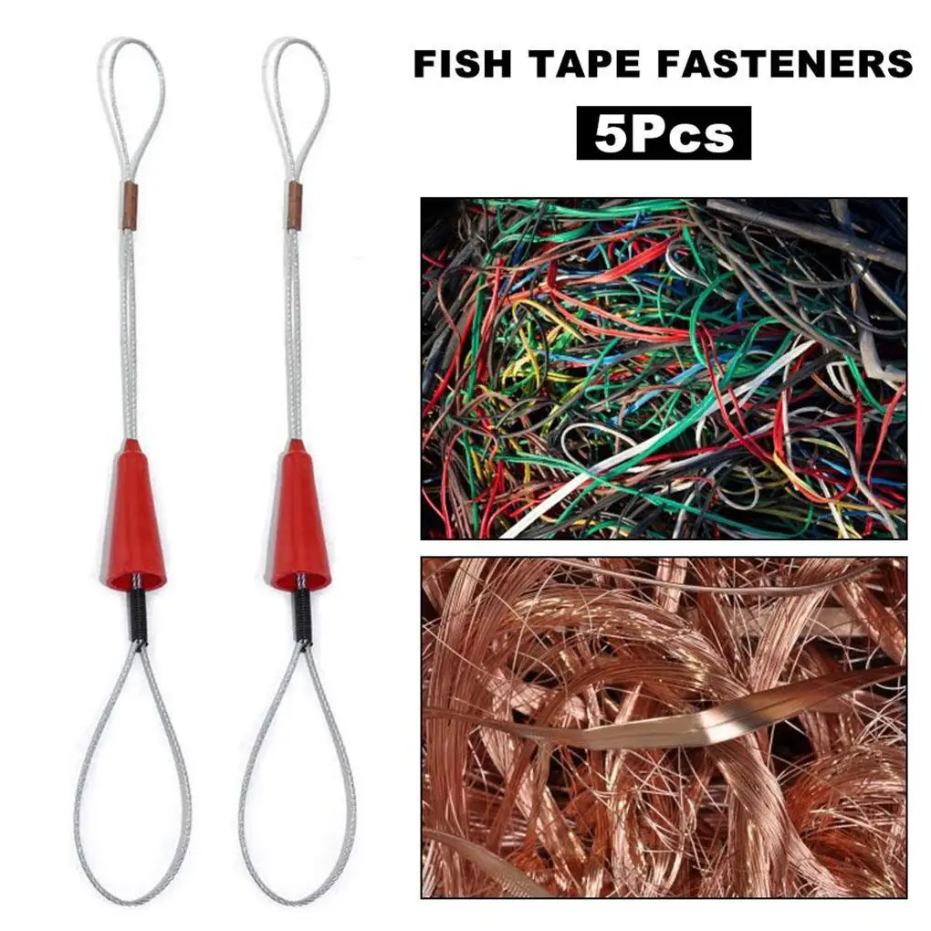 

5pcs Electrician Wire Traction Puller Fastener Duct Electric Cable Internet Cord Threader Fastener Threading Tool