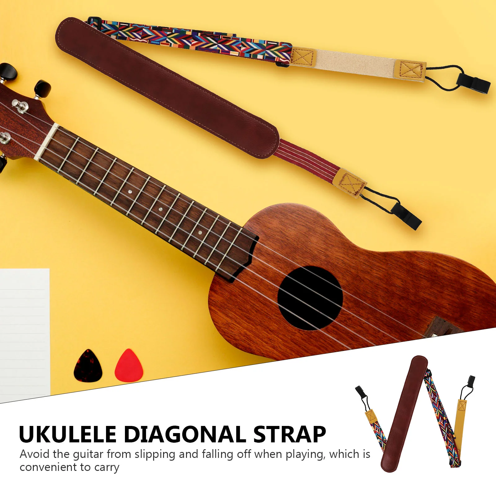 

Ukulele Strap Straps Kids Ukelele Size Guitar Uke Adult Adjustable Belt Drill Hawaii Drilling Without Hook No Ukele Hawaiian