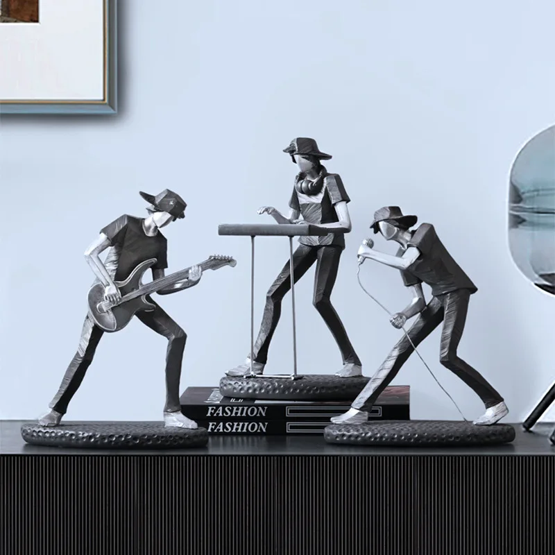 

Art modern creative rock band ornaments character study living room bedroom TV cabinet office decorations