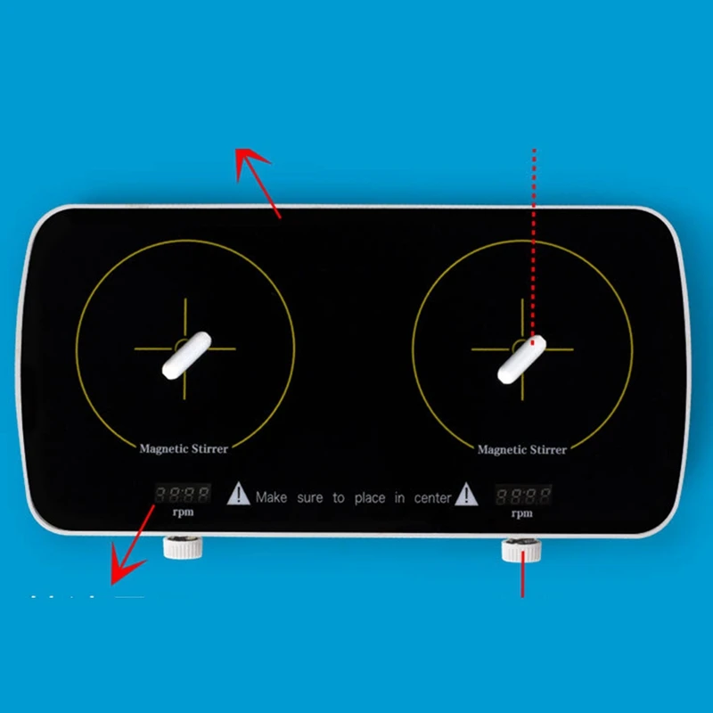 Цифровая магнитная мешалка мини-мешалка с 2 независимыми рабочими панелями