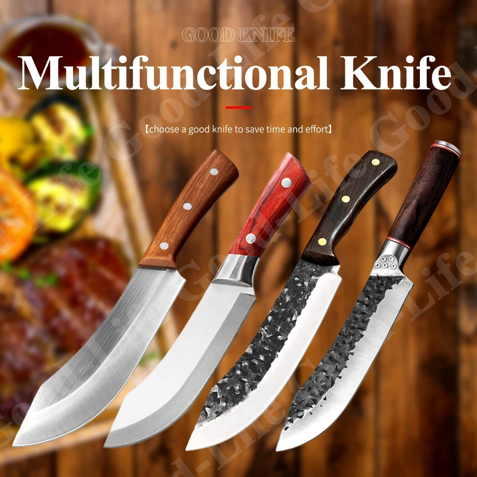 

Kitchen Knife Damascus Laser Pattern Chinese Chef Knives Forged Stainless Steel Meat Cleaver Butcher Vegetable Cutter Slicer