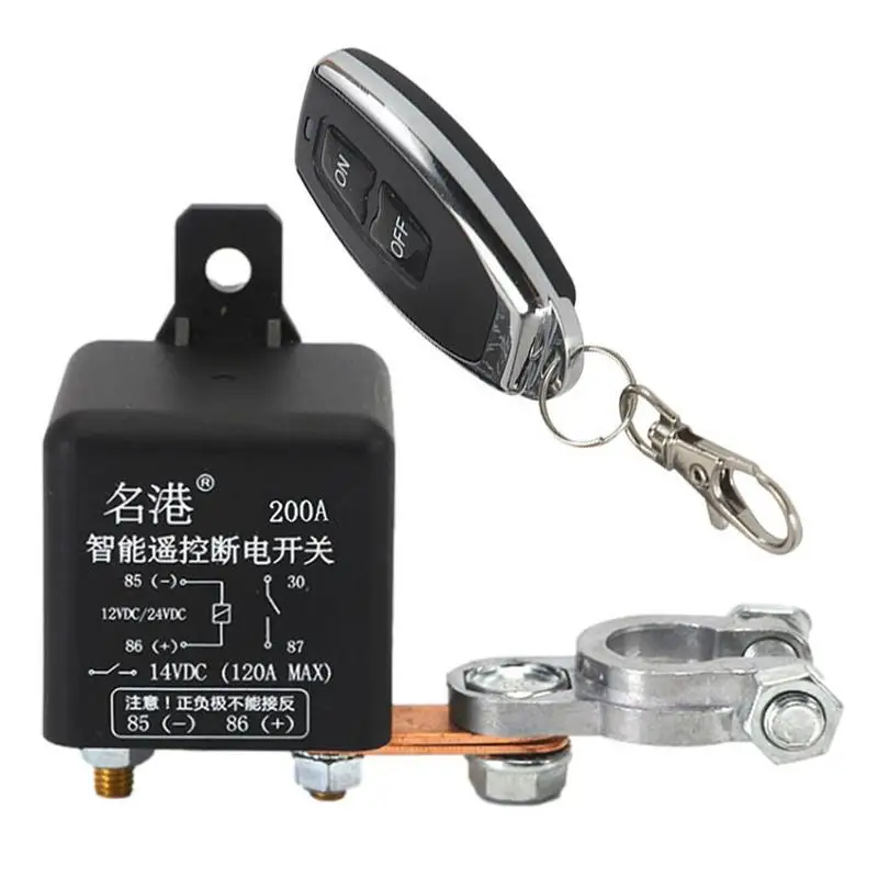 

24V12V 200A Battery Switch Relay Remote Control Battery Isolator Wireless Remote Control Switch Car Total Power Protection