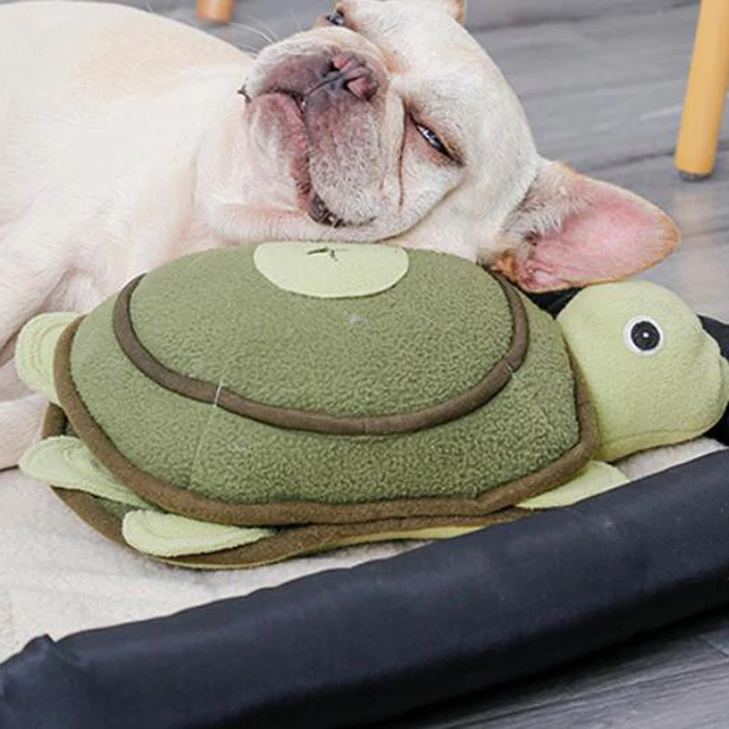 

Small Dog Cats Pet Squeaky Sniffing Turtle Design Snack Food Slow Feeding Training Pet Dog Play Toy New High Quality