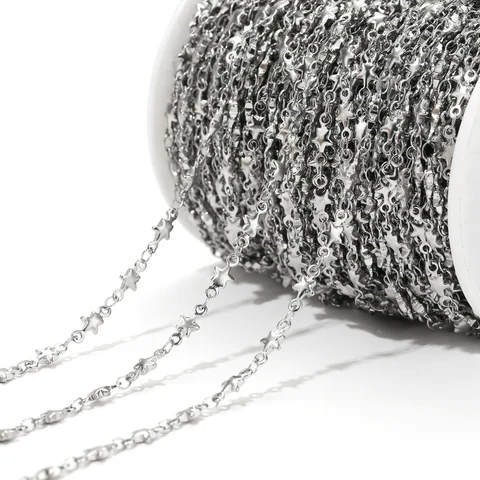 Цепочки звёздочки Oklayn 4,5 мм золотого цвета 1 м