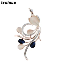 refinement rhinestone phoenix brooches for women navy blue bird pins and brooches fashion wedding brooches suits collar brooch