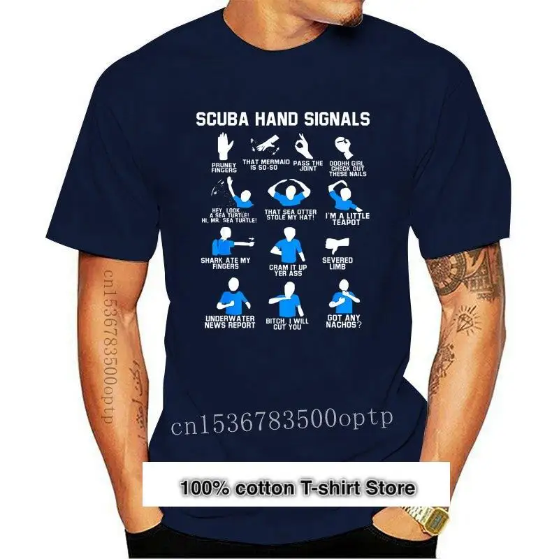 

Camiseta de buceo с сигнальными ручками, divertida, унисекс, 2021
