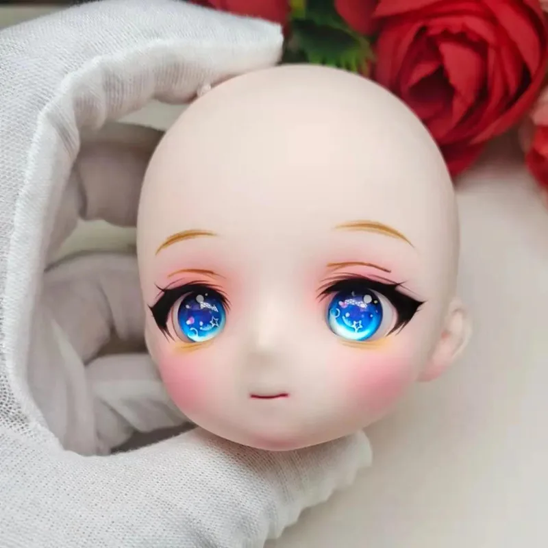 

Новая шарнирная голова для куклы из аниме 1/6 Bjd с макияжем, милая голова с глазами, 28 см, детали для куклы, аксессуары, игрушки, кукла с окружностью головы, 18 см