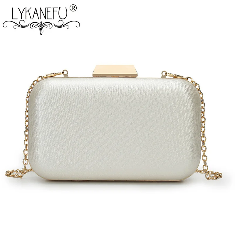 

LYKANEFU Ladies Evening Bag with Hasp Lock Women Bag Box Day Clutches Wedding Hand Bag With Chain Phone Package Drop Shipping