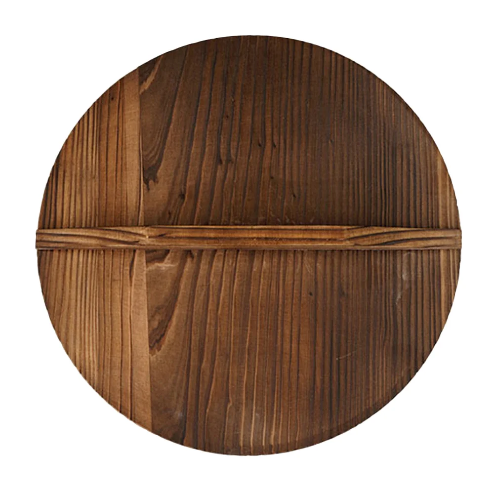 

Wooden Pot Lid Metal Cooking Utensils Household Cover Handle Anti-overflow Wok Protection Kitchen
