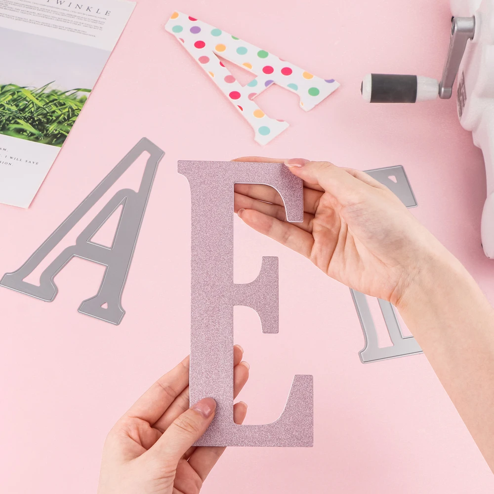 Набор металлических штампов для резки букв скрапбукинга и рукоделия большой