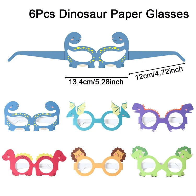 

Бумажные очки с динозавром FENGRISE