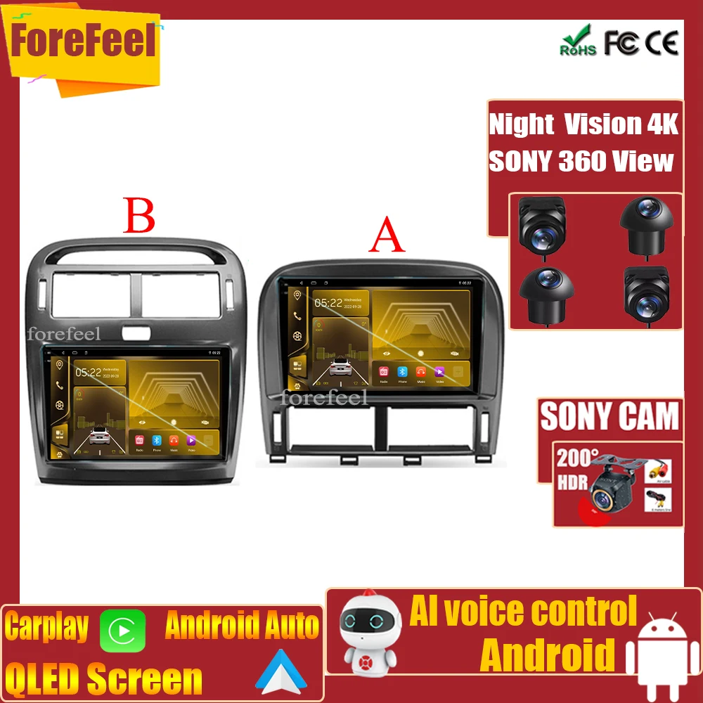 

Android For Lexus LS430 XF30 LS 430 2000 - 2006 For Toyota Celsior XF30 Car Multimedia Radio Video Player Touch QLED Screen DVD