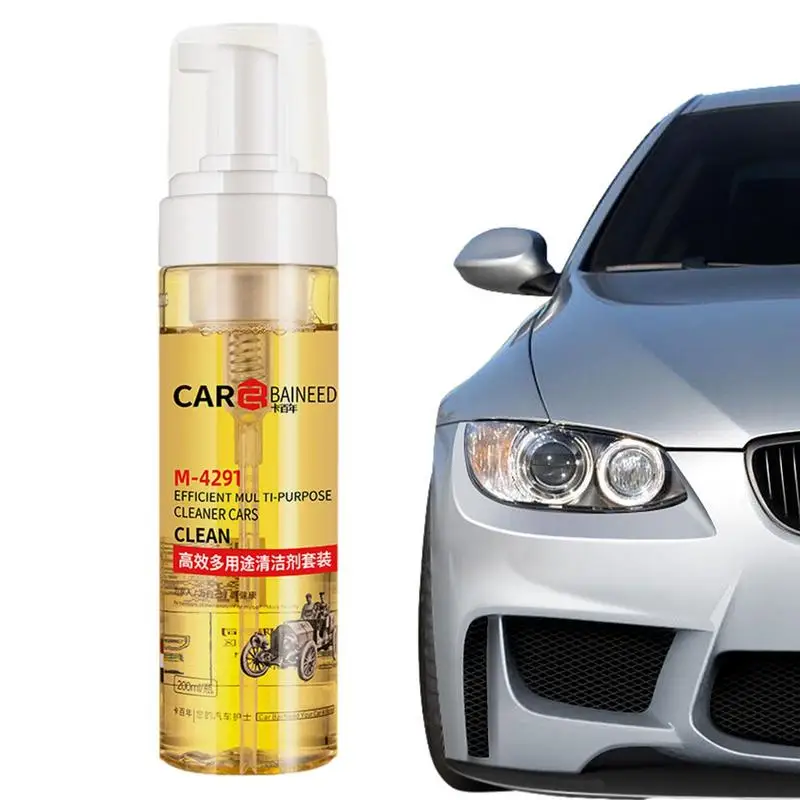 

Car Foam Cleaner Auto 200ml Interior Cleaning Spray Seat Leather Decontamination Portable Car House Foam Cleaner For Dashboards