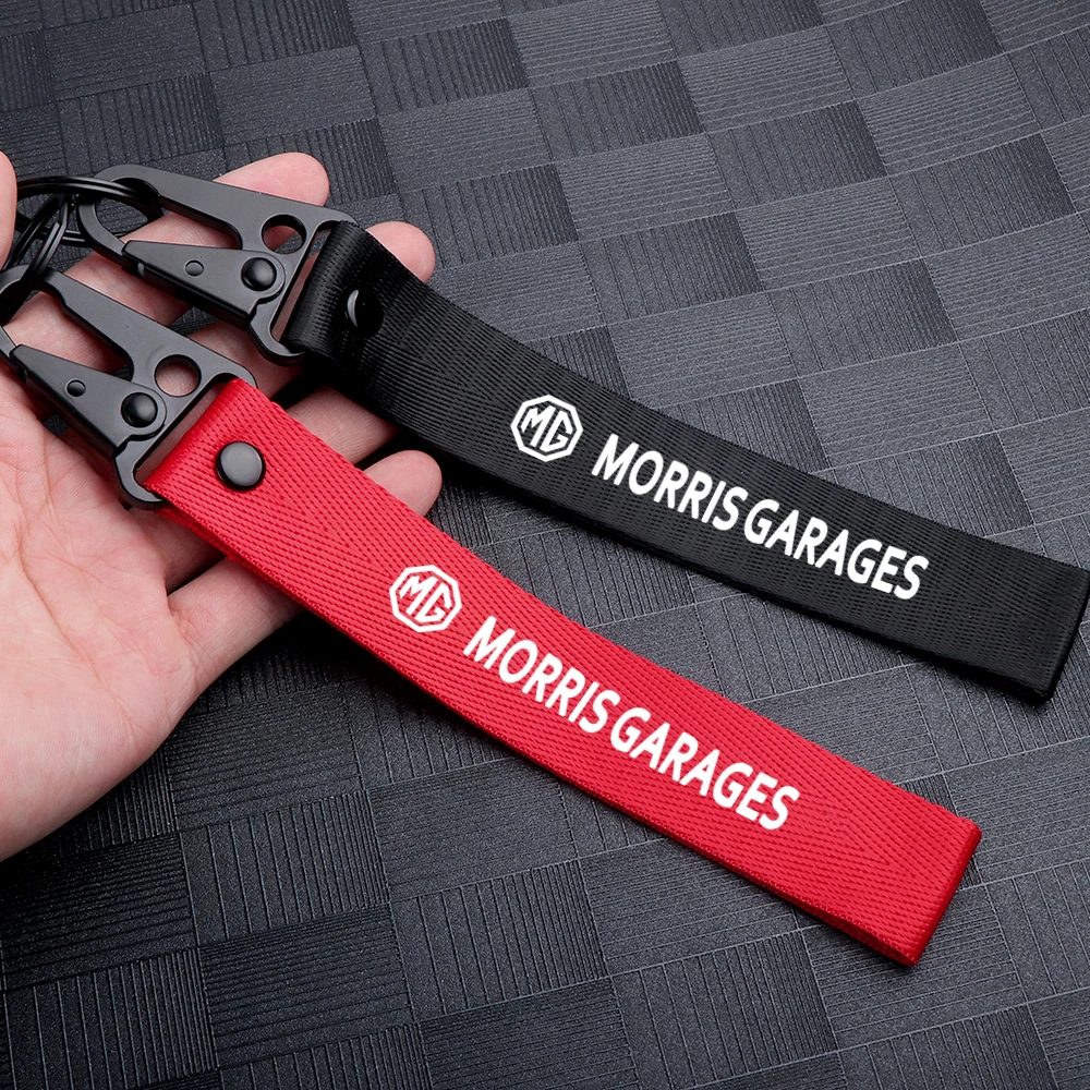 

1PC Keychain Lanyard Cotton Streamer Bag Pendant Key Chain For Morris Garages ZS MG 3 5 6 7 GT HS HECTOR Auto Styling