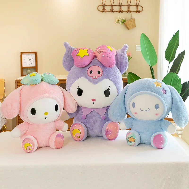

Net Kawaii Anime 50-65 Cm Star Sky Series Kuromi My Melody Cinnamoroll Plush Doll Girl Birthday Gift Plush Toys