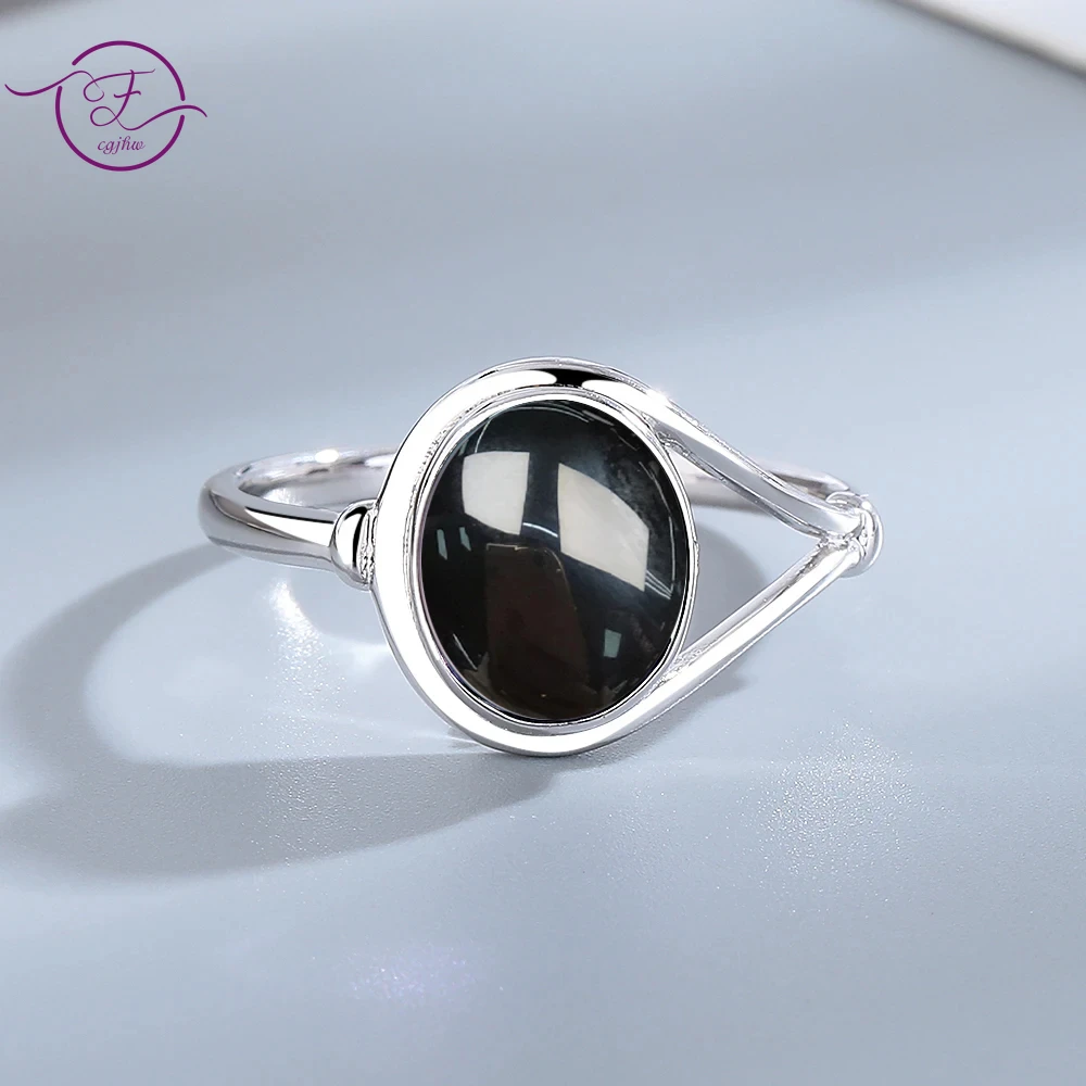 Ювелирное кольцо из стерлингового серебра 925 пробы 8*10 мм круглое натурального