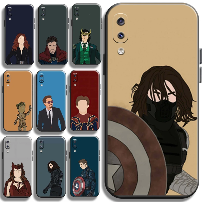 

Marvel Comics Avengers For Samsung Galaxy A20 A20S Phone Case Back Cases Liquid Silicon Carcasa Shell Shockproof TPU Funda