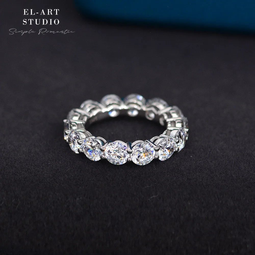 

Luxuty S925 Silver Ring High Carbon Diamond Shining for Woman Fine Jelwery Anniversary Elegent Wedding Engagement Gift
