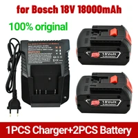 new 18v battery 18 0ah for bosch electric drill 18v rechargeable li ion battery bat609 bat609g bat618 bat618g bat614charger
