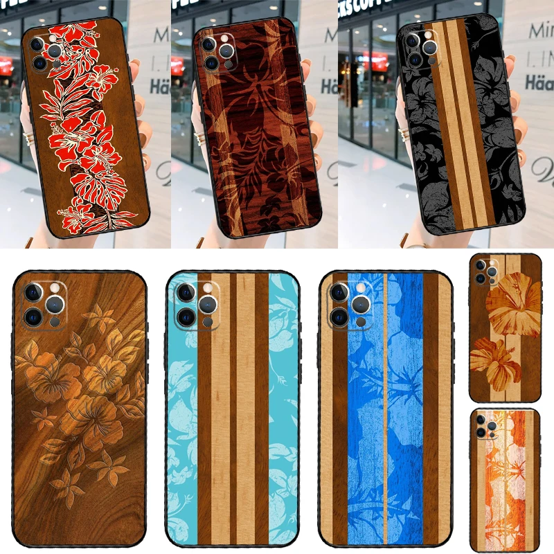 Фото Чехол для Huawei Nova 12i 11i 8i 7i 12s Y73 Y70 Y90 Y60 Y72 Y61 Y91 9 10 SE P30 Pro P40 Lite с имитацией гавайской доски для серфинга из искусственного дерева №1
