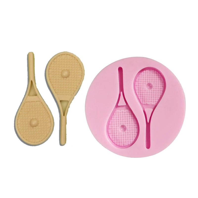 Ping Pong Paddle Cooking Tools Fondant Silicone Molds Chocolate For Baking Cake Decorating