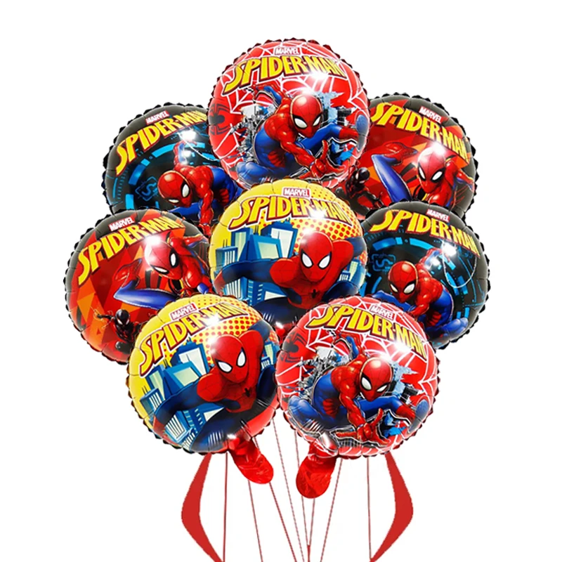 

8pcs Spiderman Aluminum Balloons Avengers Theme Baby Shower Home Decor Kids Birthday Party Decoration Balloon Christmas Gift