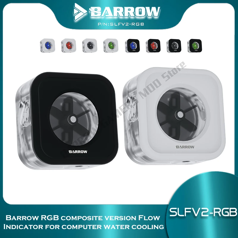 

Barrow PC расходомер водяного охлаждения 5 в ARGB алюминиевый сплав панель расходомер воды RGB 3X G1/4 ''отверстие черный/белый цвет