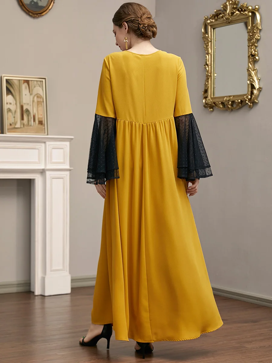 Ramadan Eid Mubarak Kaftan Robe Longue Femme Abaya Dubai Saudi Arabic African Dresses For Women Turkey Islam Muslim Long Dress