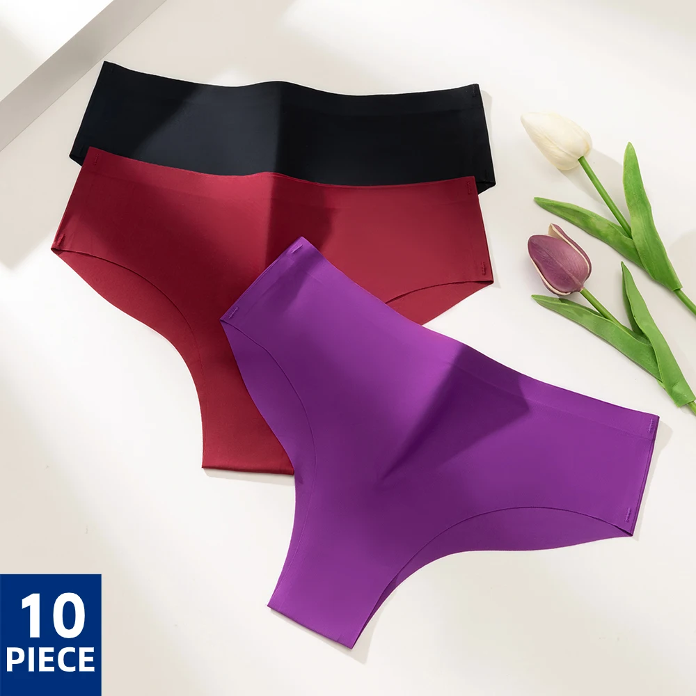 BZEL 10 шт./компл. мягкие женские трусики с низкой посадкой широкие стринги