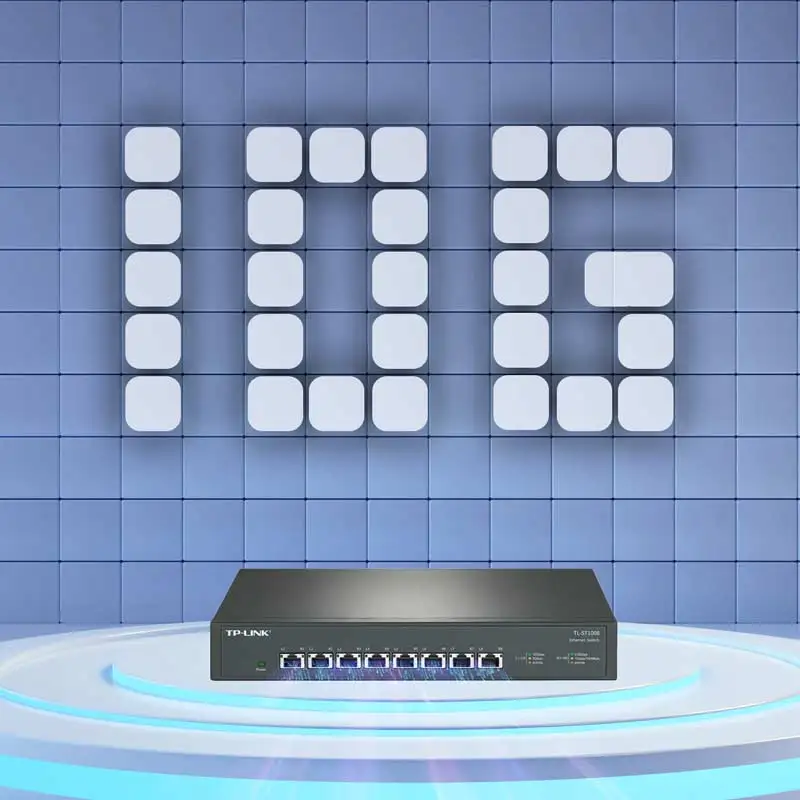 

Tp-link TL-ST1008 Ethernet Switch 10 Gigabit 10000mbps Switching 8*10gbps RJ45 Backbone Networking Hub of Mining Machinery