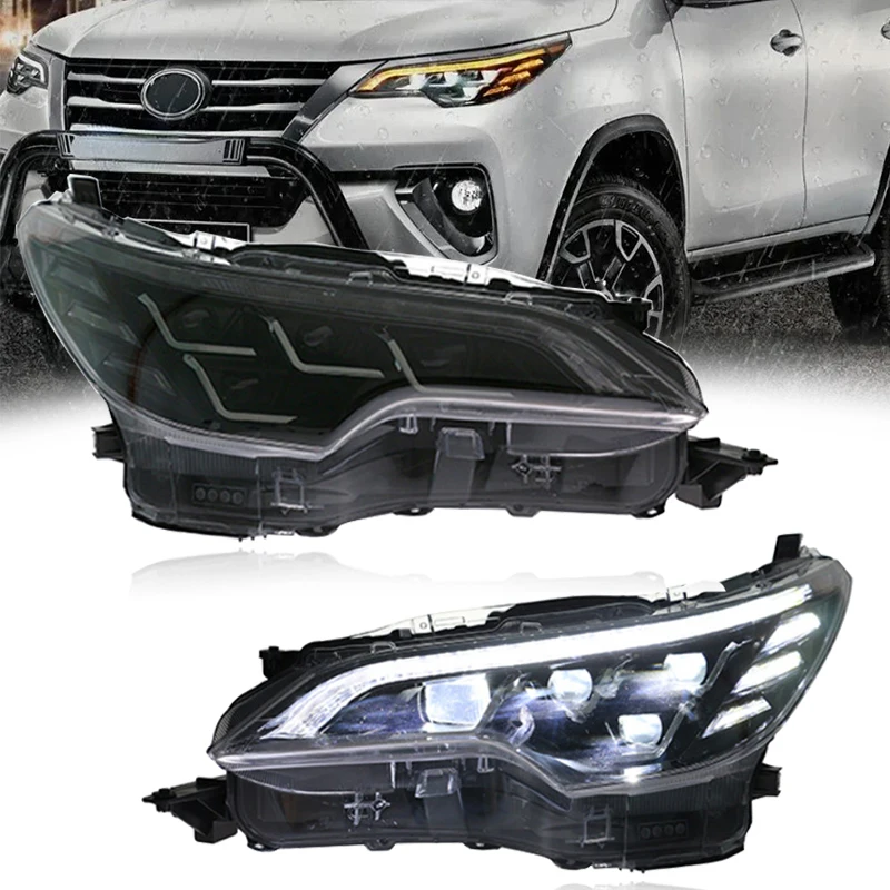 Автомобильная фара для Toyota Fortuner 2016-2020 светодиодная линза стример указатель