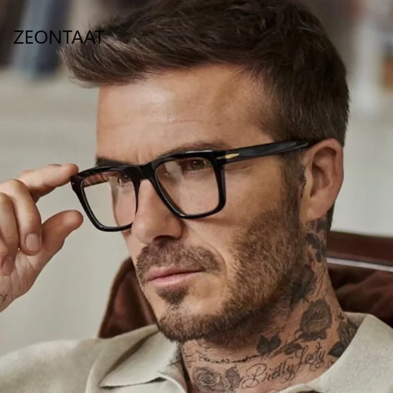 

Оправа для очков с защитой от сисветильник для мужчин, квадратные оптические очки 2022, компьютерные очки в стиле бекхэма, модная брендовая оп...